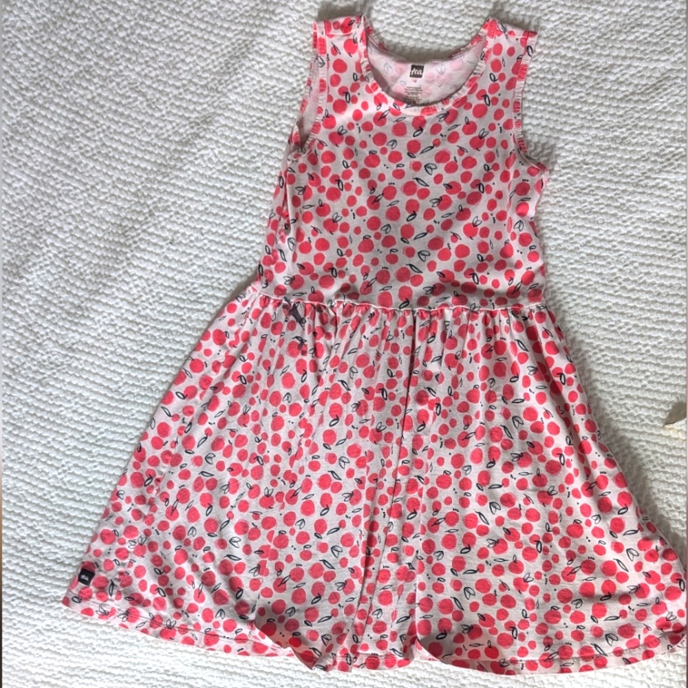 Tea Collection knit sleeveless dress with fruit pattern